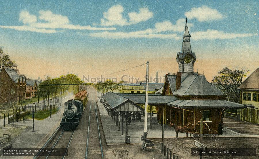 Postcard: Railroad Station, Wollaston, Massachusetts